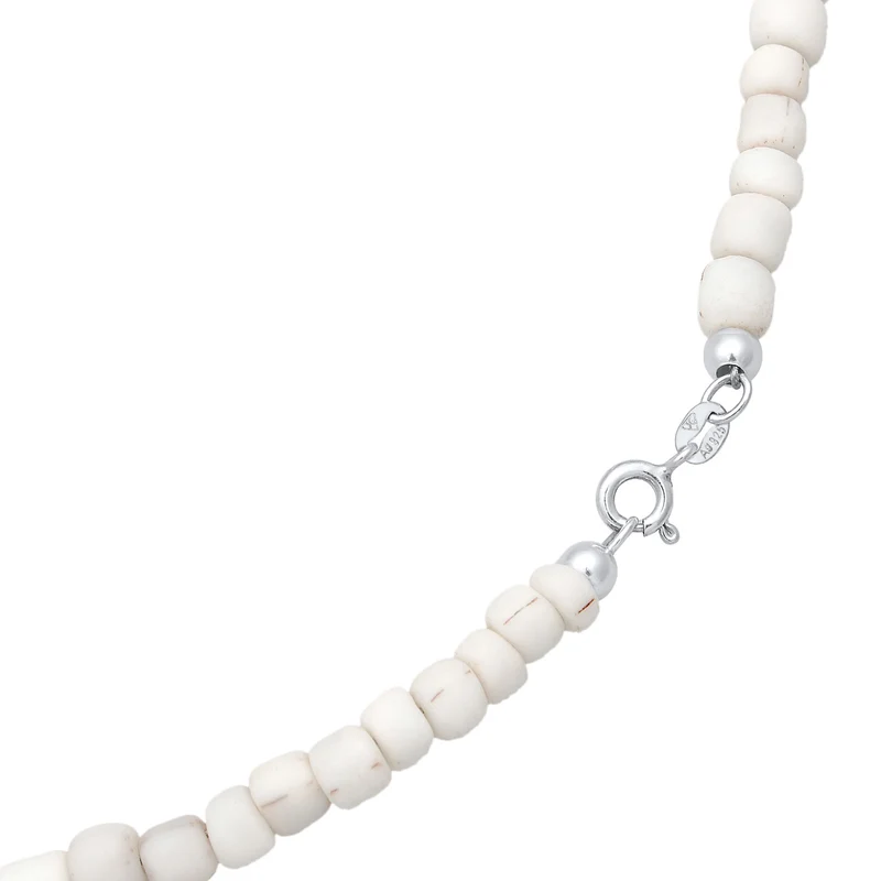 Choker Glasperlen Weiß