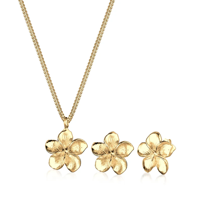Schmuckset Frangipani Blüte