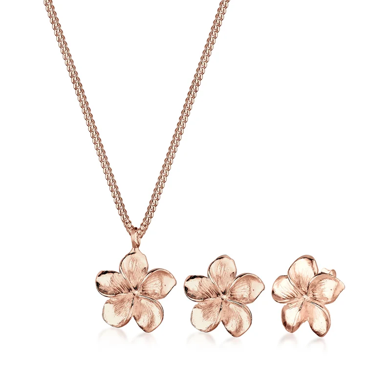Schmuckset Frangipani Blüte