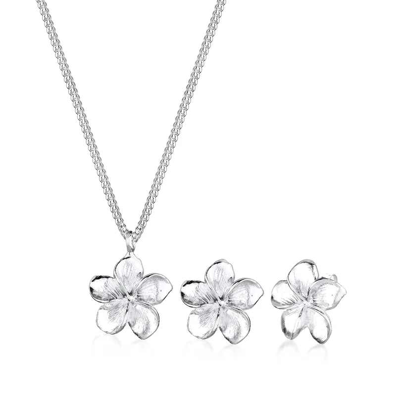Schmuckset Frangipani Blüte