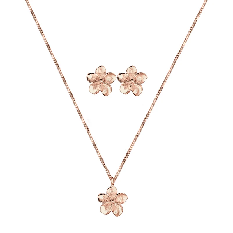 Schmuckset Frangipani Blüte