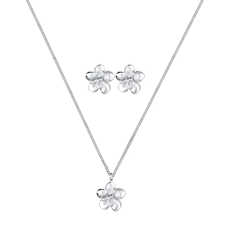 Schmuckset Frangipani Blüte