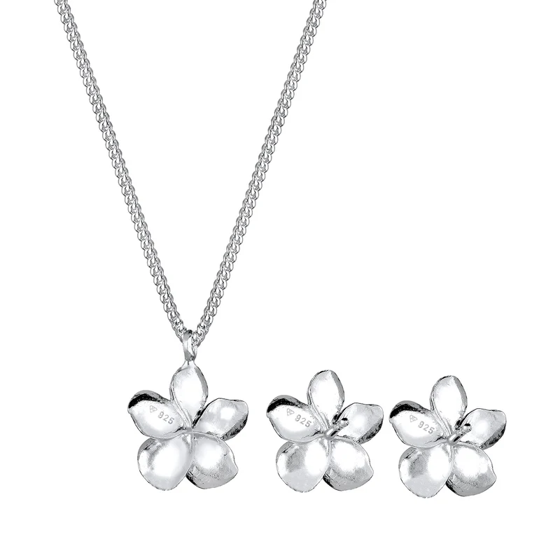 Schmuckset Frangipani Blüte