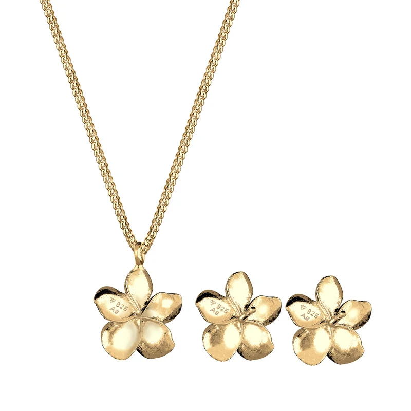 Schmuckset Frangipani Blüte