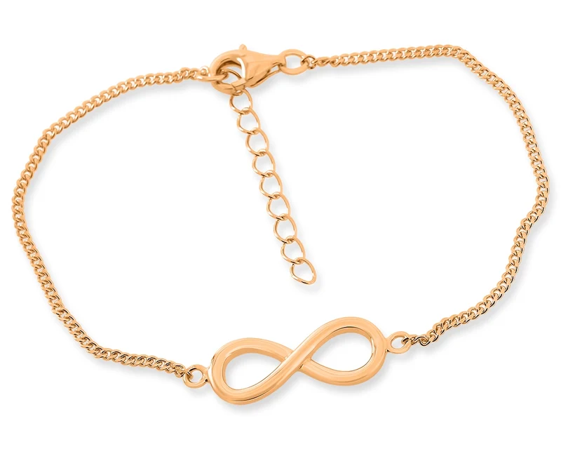 INFINITY ARMBAND FÜR DAMEN ROSÉ VERGOLDET UNENDLICHKEITSZEICHEN