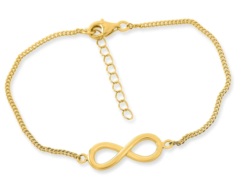 UNENDLICHKEITSZEICHEN ARMBAND SILBER VERGOLDET