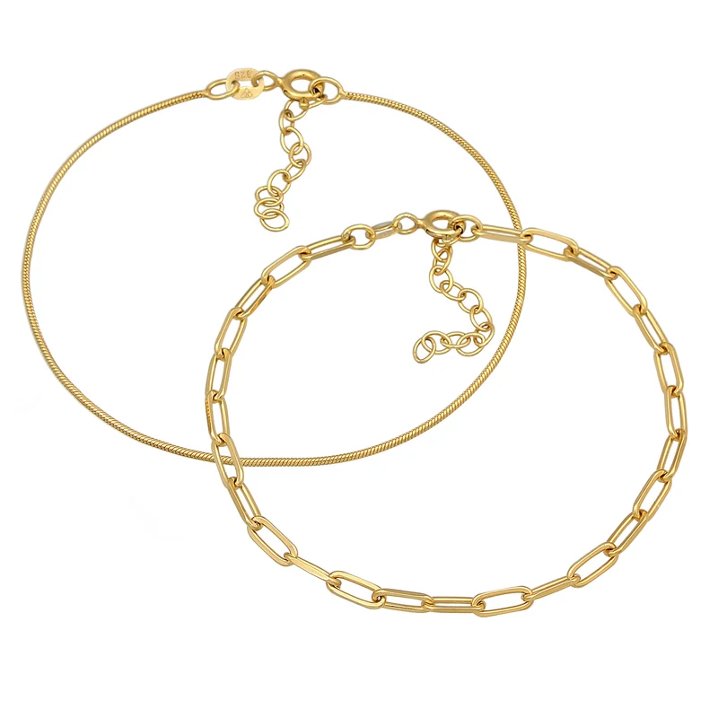 Glieder- & Schlangenarmband 2er Set