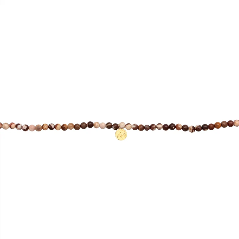Halskette Plättchen Beads | Jasper Edelsteine