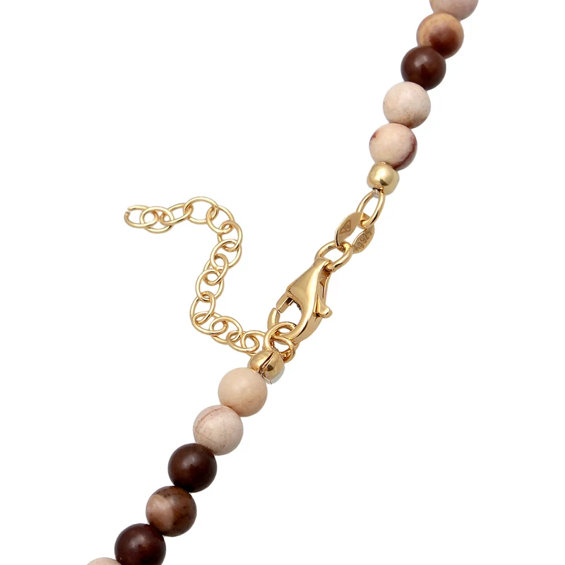Halskette Plättchen Beads | Jasper Edelsteine