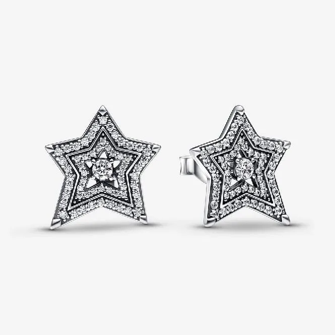 Celestial Asymmetric Star Stud Earrings