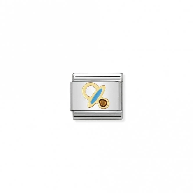 Classic Gold Blue Pacifier Friends & Family Charms