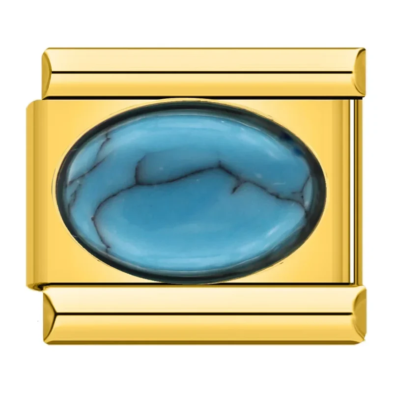 Gold mit blauem Stein