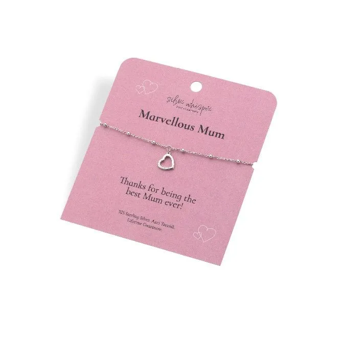 Silver Whisper Marvelous Mum Bracelet