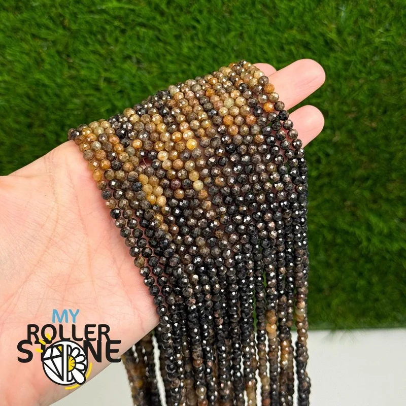 Facettierte Sternsaphirperle Gelber Saphir 3A 4 MM