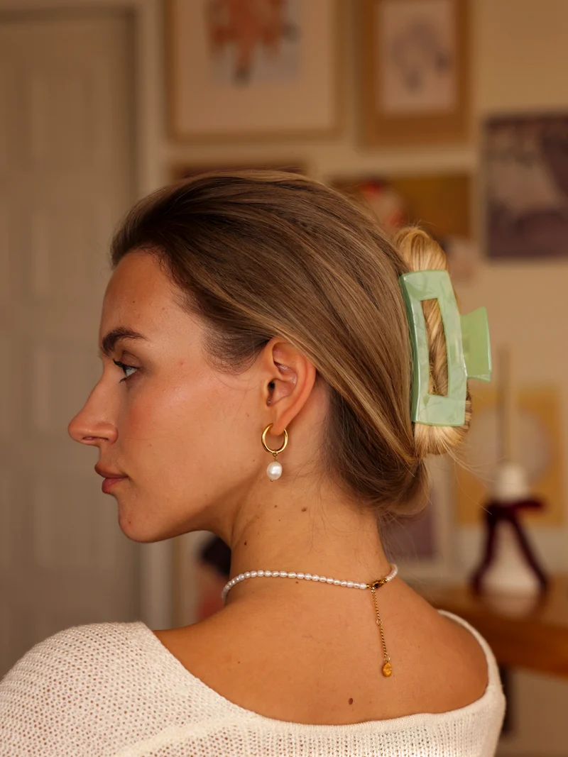 Modern Style Haarklammer Light Green