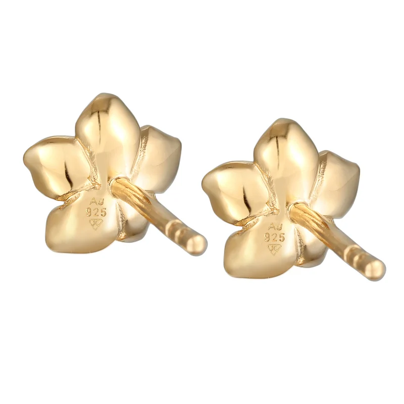 Ohrstecker Blume | Zirkonia (Weiß)