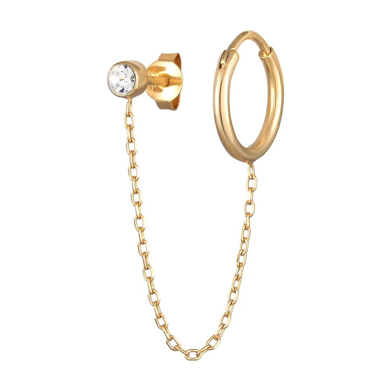 Creole Stecker 2-Loch | Mit Kristallen von Swarovski® (Weiß)