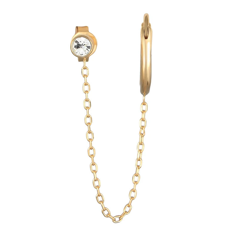 Creole Stecker 2-Loch | Mit Kristallen von Swarovski® (Weiß)