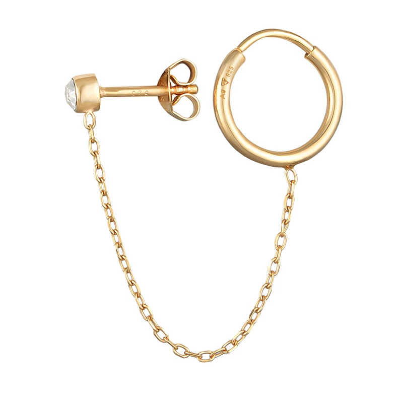 Creole Stecker 2-Loch | Mit Kristallen von Swarovski® (Weiß)