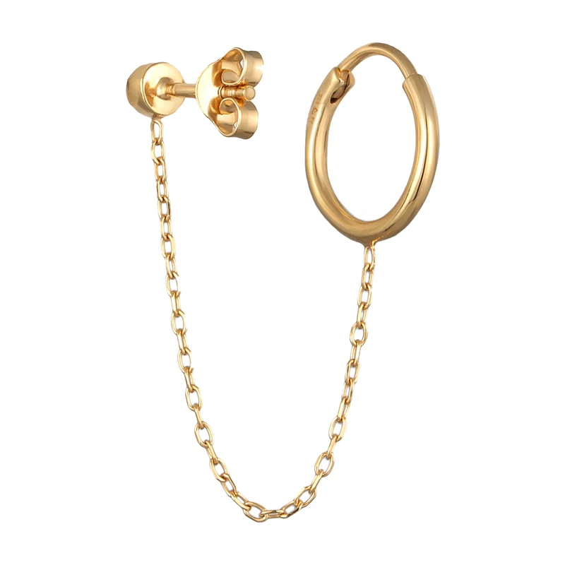 Creole Stecker 2-Loch | Mit Kristallen von Swarovski® (Weiß)