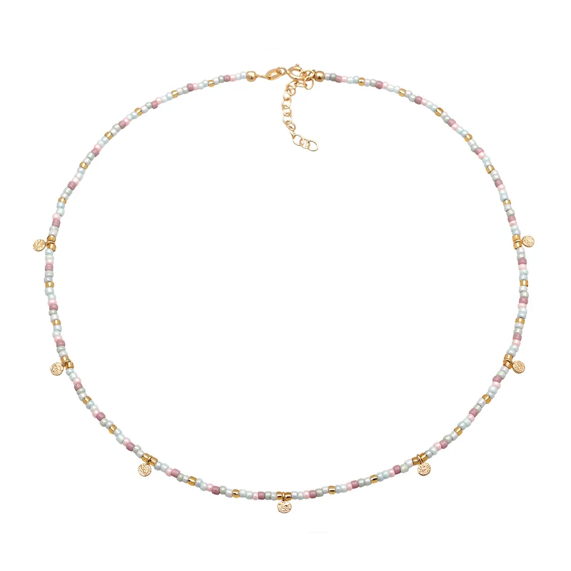 Halskette Plättchen Beads