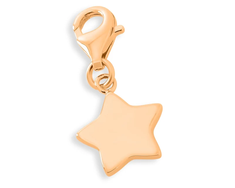 ANHÄNGER CHARM ROSÉ VERGOLDET STERN MIT GRAVUR