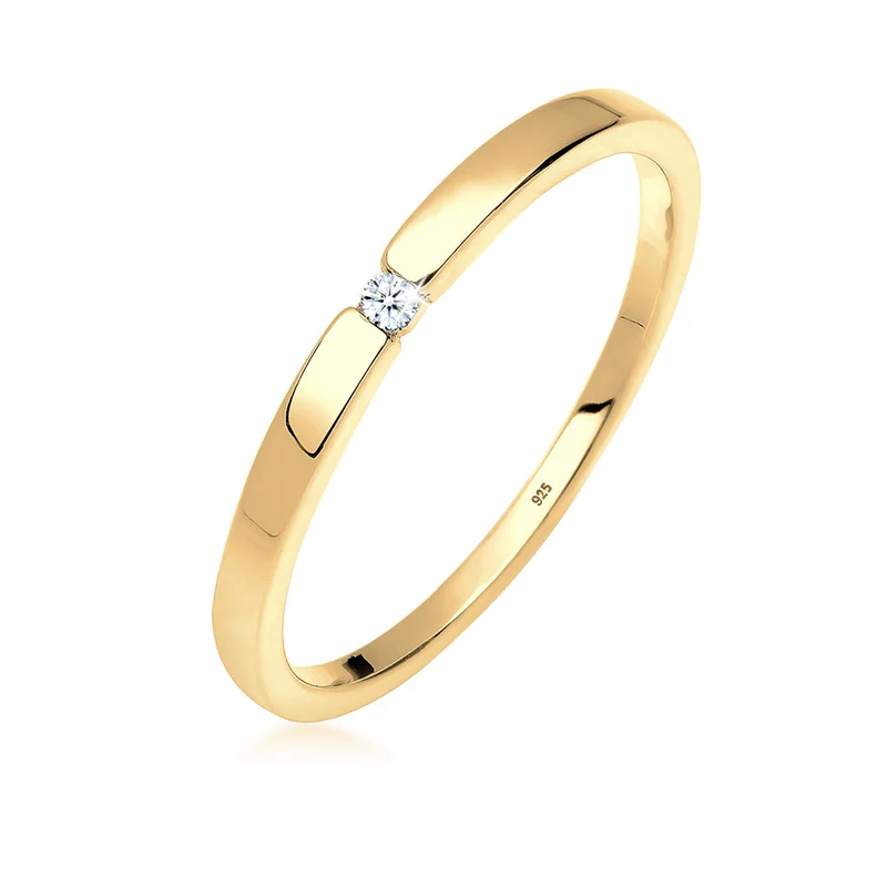 Solitär-Ring | Diamant ( Weiß, 0,015 ct )