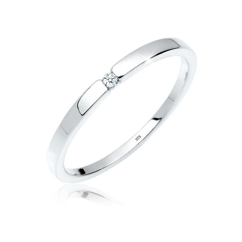 Solitär-Ring | Diamant ( Weiß, 0,015 ct )
