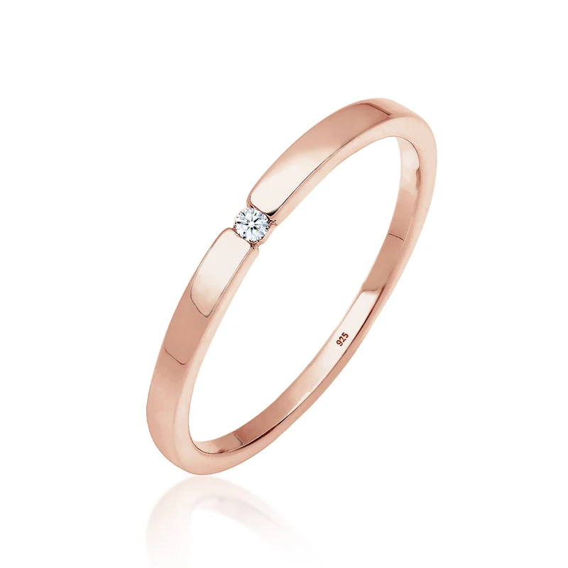 Solitär-Ring | Diamant ( Weiß, 0,015 ct )