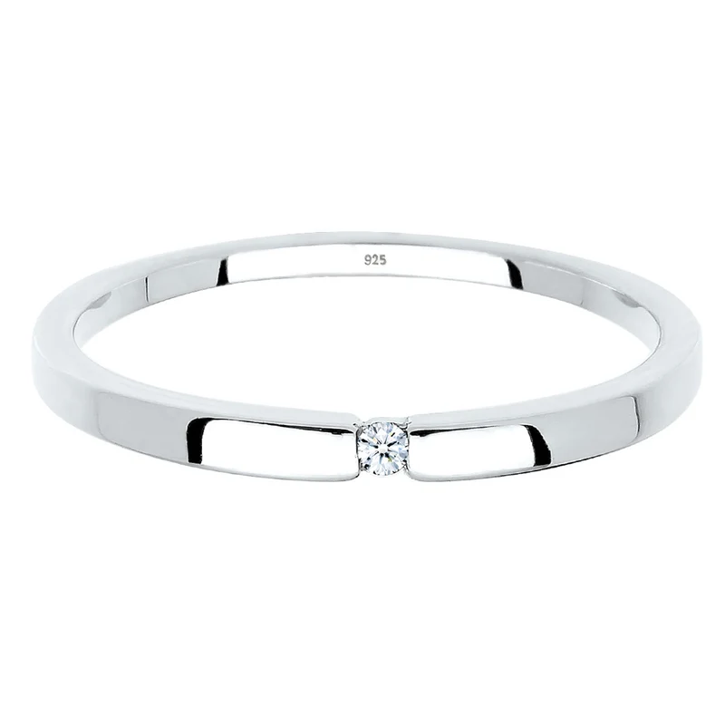 Solitär-Ring | Diamant ( Weiß, 0,015 ct )