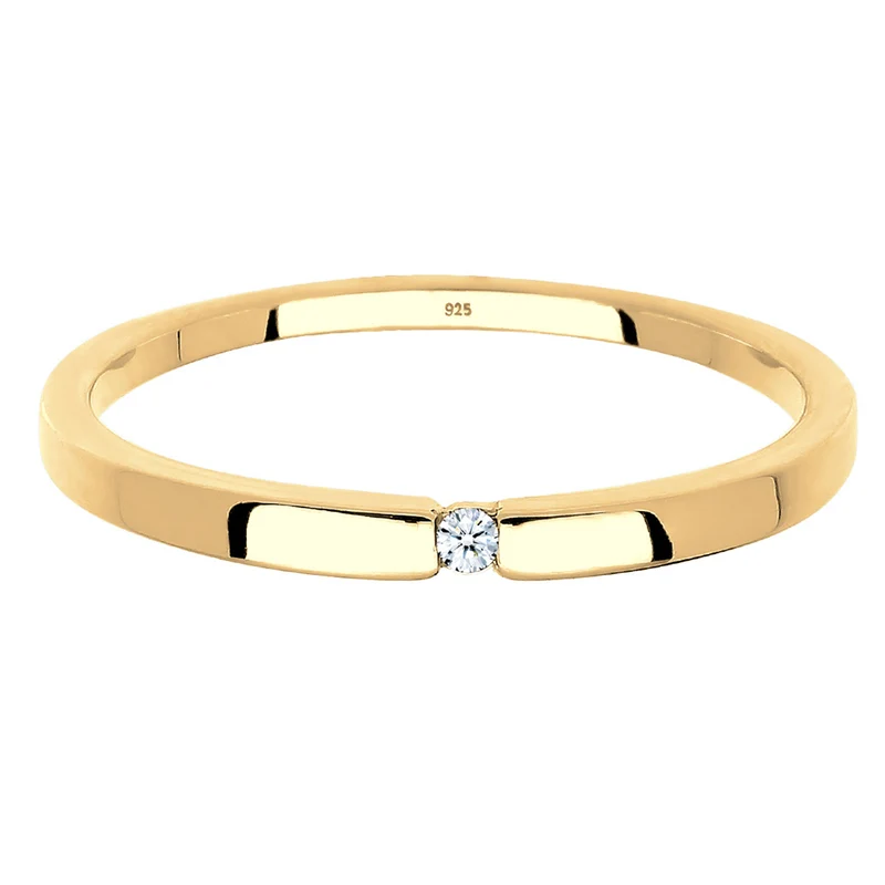 Solitär-Ring | Diamant ( Weiß, 0,015 ct )