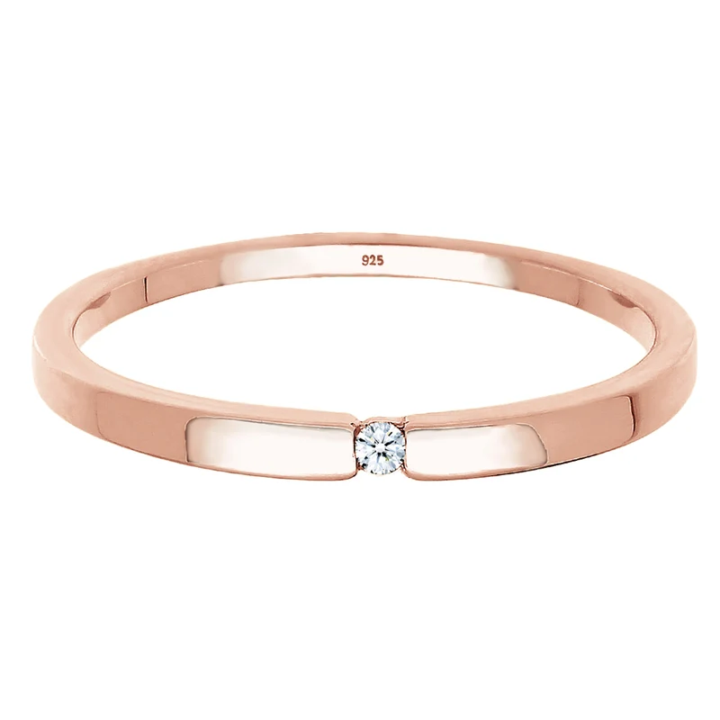 Solitär-Ring | Diamant ( Weiß, 0,015 ct )