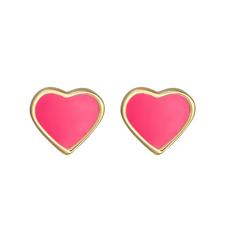 Ohrstecker Herz | Emaille (Rosa)