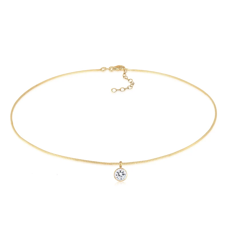 Choker Solitär | Mit Kristallen von Swarovski® (Weiß)
