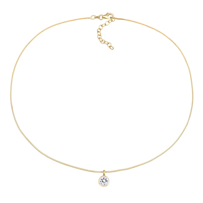 Choker Solitär | Mit Kristallen von Swarovski® (Weiß)