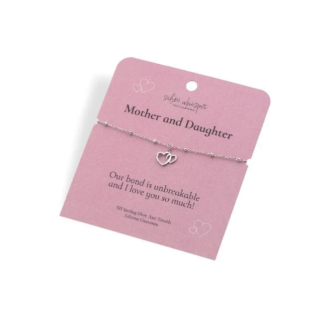 Silver Whisper Mother and Daughter Bracelet