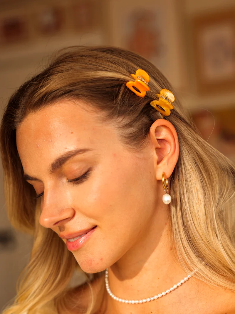 Vibrant Set Mini-Haarklammer Orange