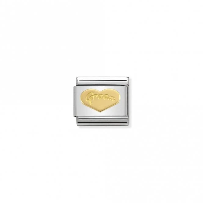 Classic Gold Heart Groom Fashion & Fun Charms