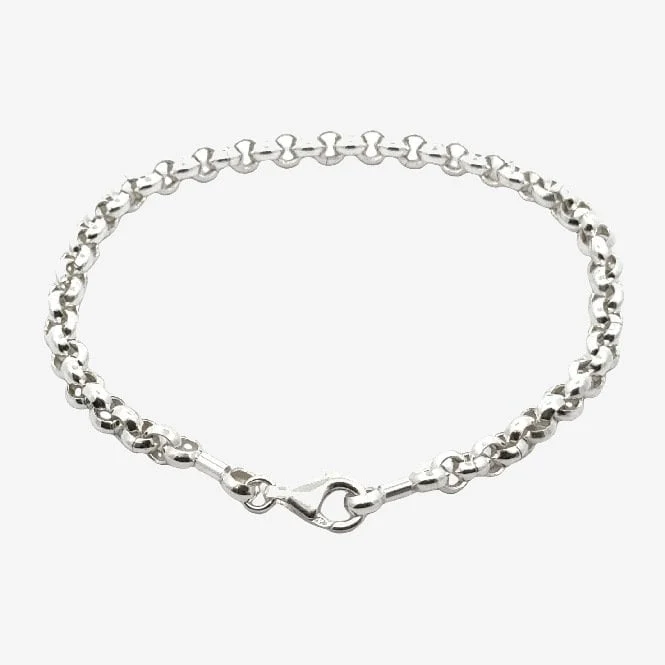 Silver Round Belcher Link Bracelet