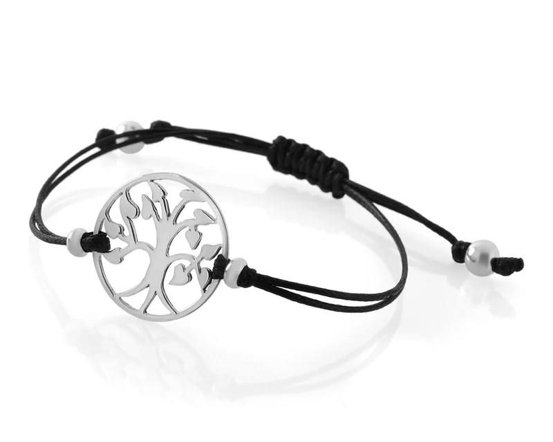BAUMWOLLARMBAND LEBENSBAUM, SILBERSCHMUCK MIT BAUM, SCHMUCK ONLINE