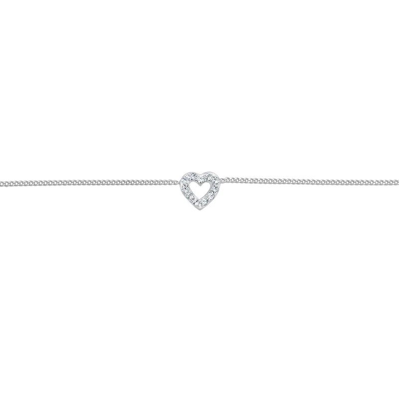 Choker Herz | Mit Kristallen von Swarovski® (Weiß)