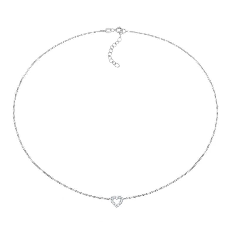 Choker Herz | Mit Kristallen von Swarovski® (Weiß)