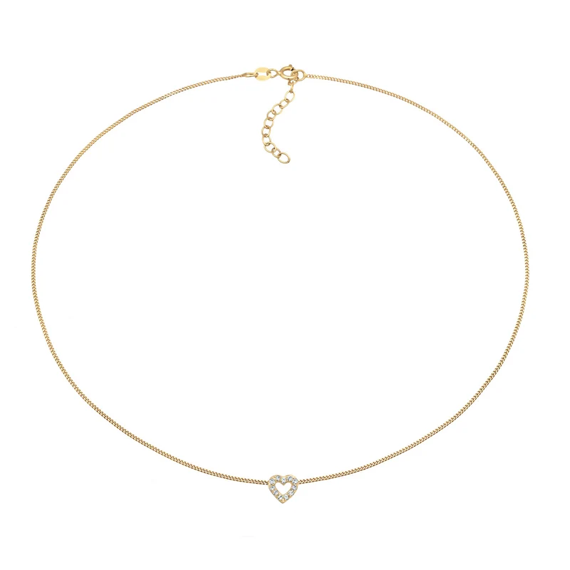 Choker Herz | Mit Kristallen von Swarovski® (Weiß)