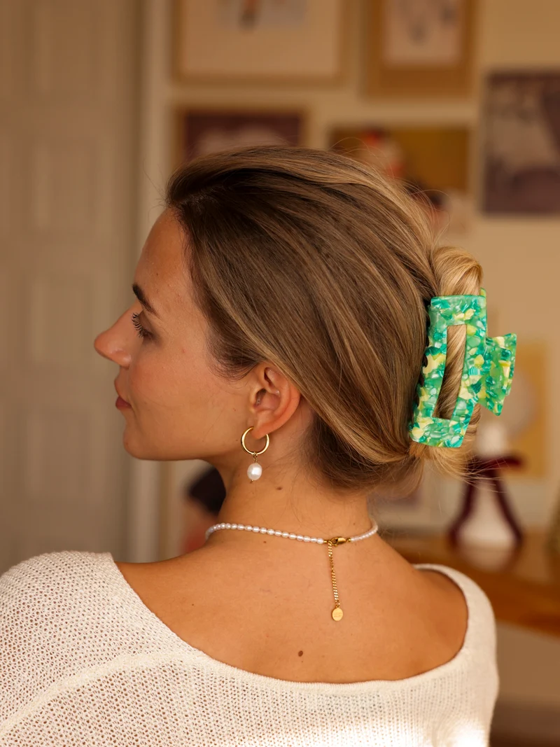 Modern Style Haarklammer Green-yellow