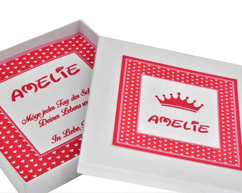 PERSONALISIERTE GESCHENKSCHACHTEL, KINDERSCHMUCK, SCHACHTEL MIT NAMEN, GESCHENK
