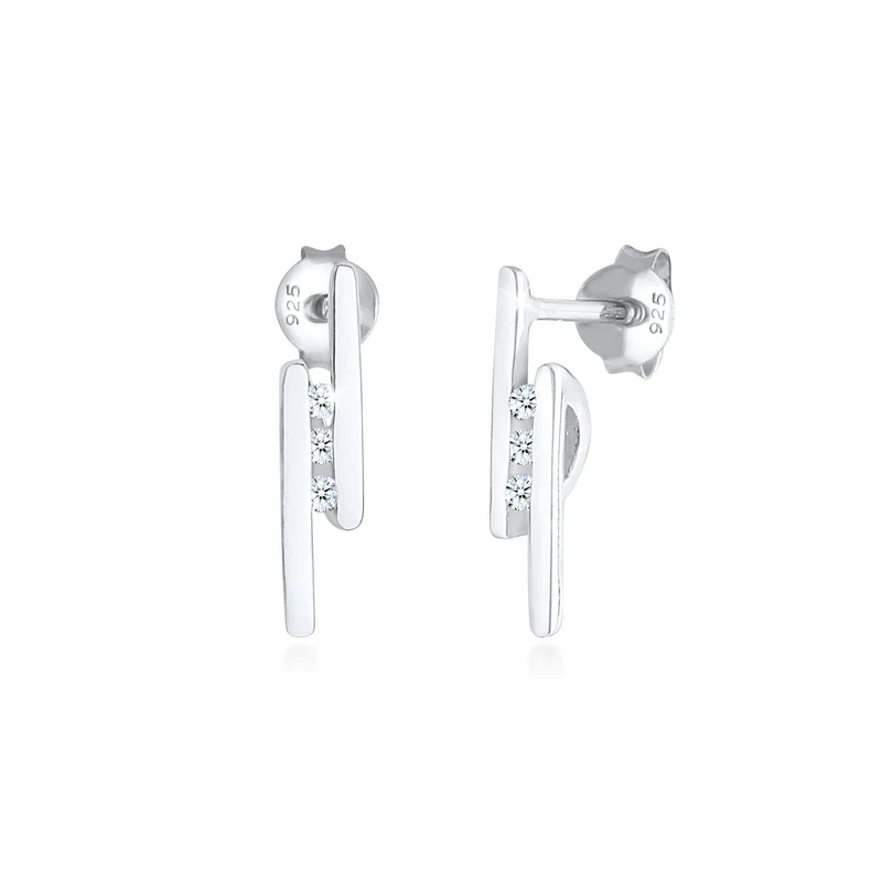 Ohrstecker Geo | Diamant ( Weiß, 0,09 ct )