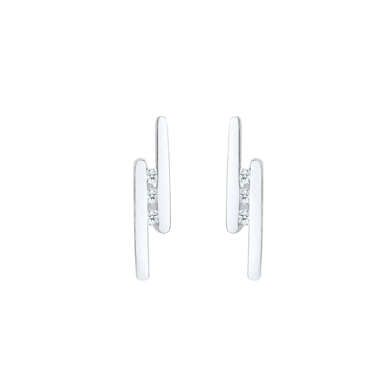 Ohrstecker Geo | Diamant ( Weiß, 0,09 ct )