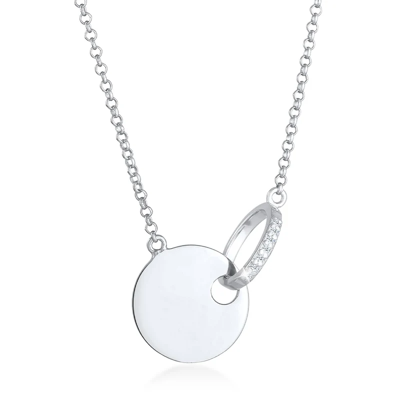 Halskette Geo | Diamant ( Weiß, 0,035 ct )