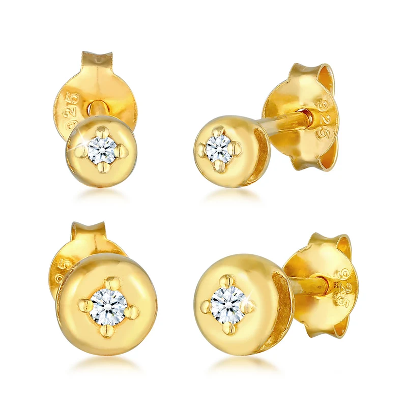 Ohrstecker 2er Set | Diamant (Weiß, 0.09 ct)