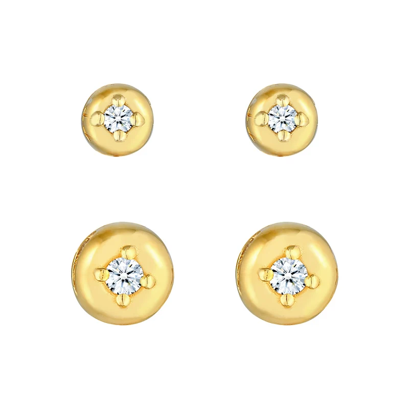 Ohrstecker 2er Set | Diamant (Weiß, 0.09 ct)